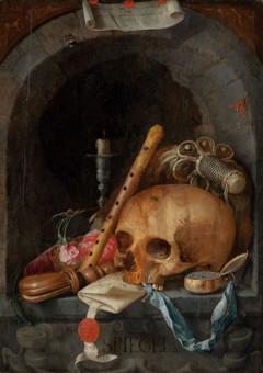 Vanitas Still Life with a Skull by Jan Davidsz. de Heem