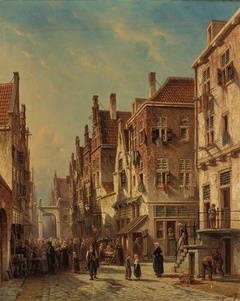 View of a Town by Petrus Gerardus Vertin