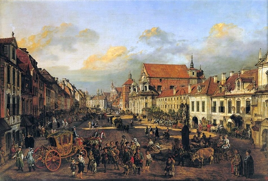View of Cracow Suburb leading to the Castle Square