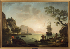 View of the port at dawn (Morning) by Joseph Vernet