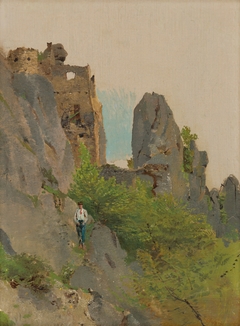 View of the Ruins of Súľov by László Mednyánszky