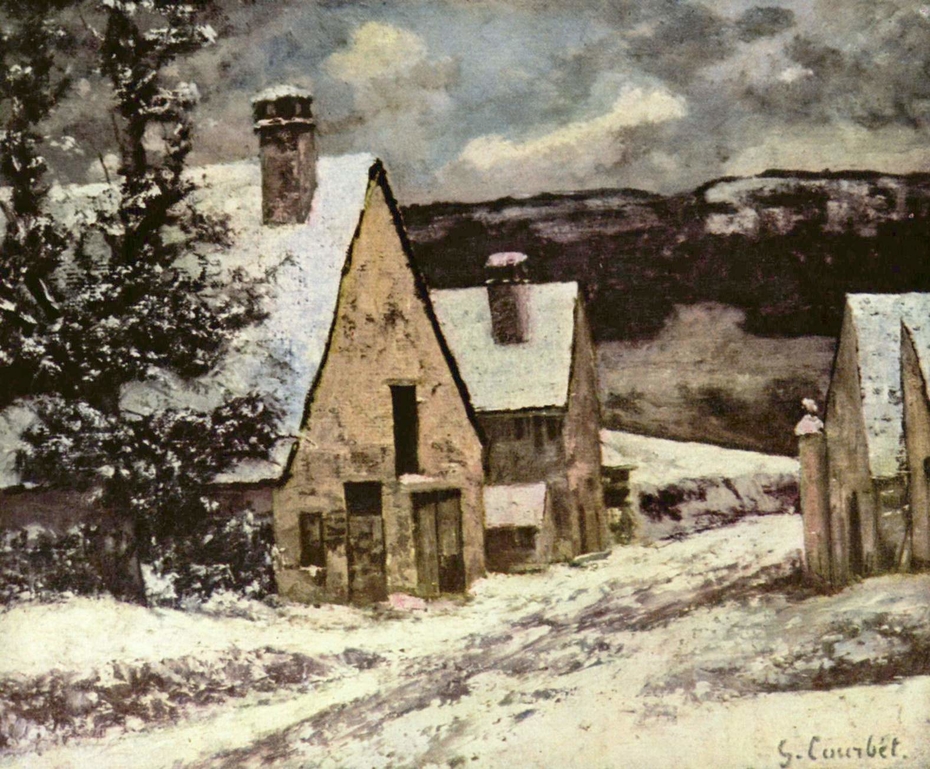 Village Street in Winter
