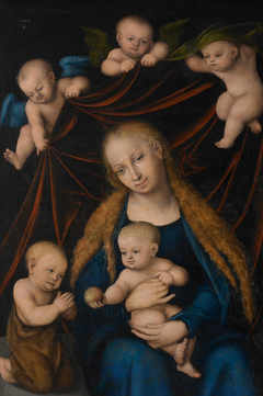 Virgin, Child, St. John the Baptist and Angels by Lucas Cranach the Elder