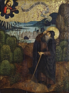 Vision of St. Anthony the Hermit, detail of an altar wing from the Church of Saint Anthony in  Szepesbéla (today Spišská Belá, Slovakia)