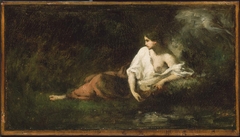 Woman Reclining in a Landscape by Jean-François Millet
