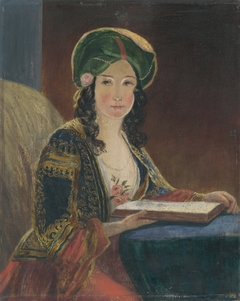 Young woman in oriental costume
