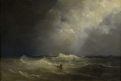 Zee bij stormachtig weer by Théodore Gudin