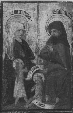Zweiter Kirchheimer Sippenaltar: Emerentia und Stolanus mit Esmeria und Anna by Master of Kirchheim