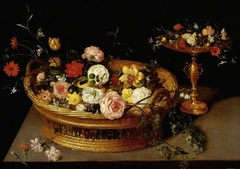 A basket of flowers by Jan Brueghel the Elder