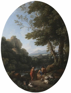 A Classical Landscape with Two Shepherds and Sheep