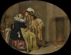 A Couple in an Interior with a Gypsy Fortune-Teller by Jacob Duck