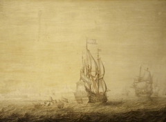 A Dutch squadron in the Sound by Heerman Witmont