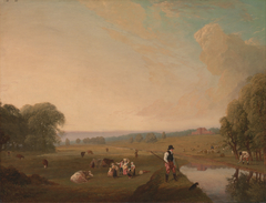A View of Theobald's Park, Hertfordshire by John James Chalon