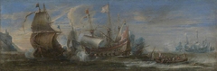 Action between Spanish and Dutch ships