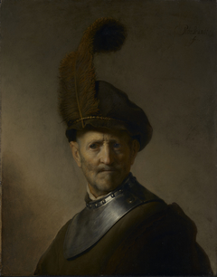 An Old Man in Military Costume by Rembrandt