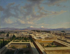 Ansicht von Mexiko City vom Turm der Franziskanerkirche by Hubert Sattler