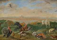Ansichten aus den vier Weltteilen mit Szenen von Tieren: London by Ferdinand van Kessel