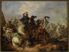 Battle of Lithuanians with the Teutonic knights by Henryk Pillati