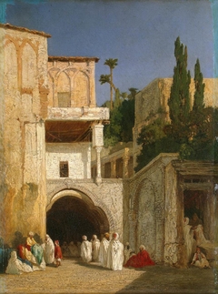 Before a Mosque (Cairo) by Alexandre-Gabriel Decamps
