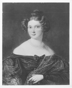 Bildnis einer jungen Dame mit Perlenkette (Umkreis) by Ferdinand Georg Waldmüller