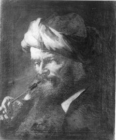 Bildnis eines rauchenden, bärtigen Mannes mit Turban by Giovanni Battista Piazzetta