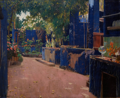 Blue Courtyard by Santiago Rusiñol