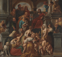 Christ blessing little Children. Suffer Little Children to Come unto me by Jacob Jordaens