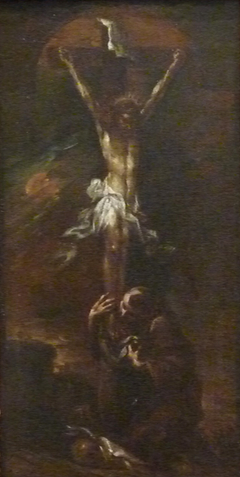 Christ on the Cross with Saint Francis of Assisi by Alessandro Magnasco