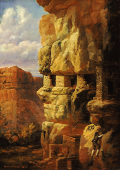 Cliff Houses on the Rio Mancos, Colorado by William Henry Holmes