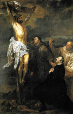 Crucified Christ Adored by Francesco Orero, Saints Francis and Bernard by Anthony van Dyck