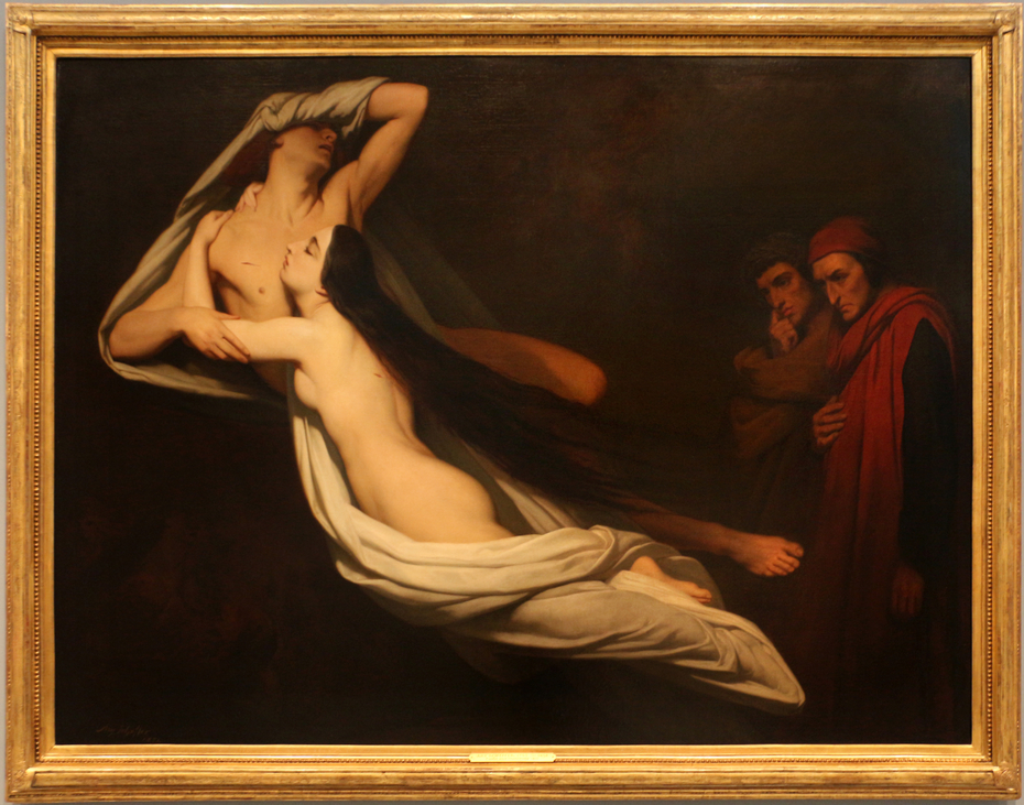 Dante and Virgil Encountering the Shades of Francesca da Rimini and Paolo  Malatesta in the Underworld by Ary Scheffer