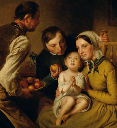 Das Bittenlernen (Familie Reiter) by Johann Baptist Reiter