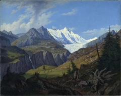 Der 12018 Fuß hohe Großglockner mit dem Pasterzengletscher by Hubert Sattler