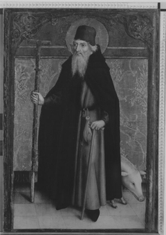 Der hl. Antonius Eremita (Abgespaltene Rückseite siehe WAF 1208) by Bartholomäus Zeitblom