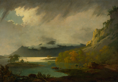 Derwent Water, with Skiddaw in the distance by Joseph Wright of Derby