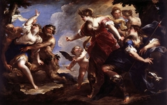 Diana and Actaeon with Pan and Syrinx by Valerio Castello