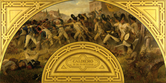 Die Schlacht bei Caldiero 1805 by Karl von Blaas