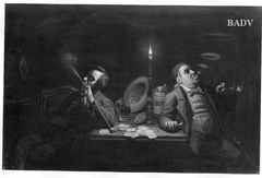 Die Spieler (die beiden Raucher) by Johann Peter Hasenclever