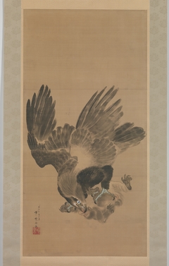 Eagle Attacking a Monkey by Kawanabe Kyōsai