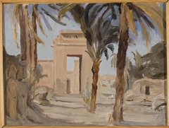 Entrance to the temple in Karnak. From the journey to Egypt by Jan Ciągliński