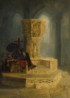 Font, Walsingham Church by William James Müller