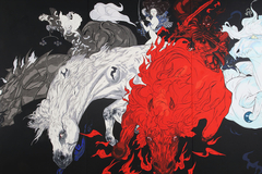 Four Horses by Yoshitaka Amano