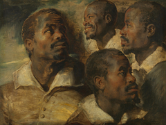 Four Studies of a Head of a Moor by Peter Paul Rubens
