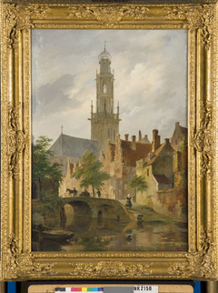 Gezicht op de Bakenesserkerk te Haarlem by Bartholomeus van Hove