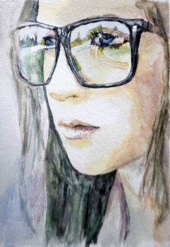 Girl In The Big Glasses by Stefan Harris