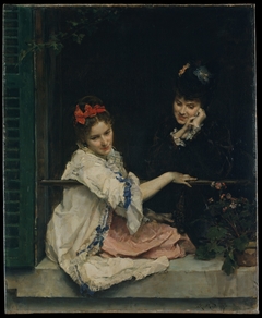 Girls at a Window by Raimundo de Madrazo y Garreta