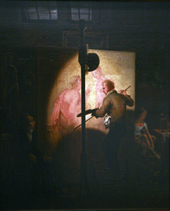 Girodet dans son atelier by François-Louis Dejuinne