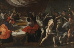 Gladiators at a Banquet by Giovanni Lanfranco