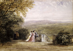 Haddon Hall - The Terrace by David Cox Jr