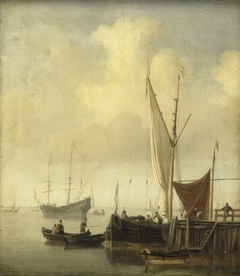 Harbor view by Willem van de Velde the Younger